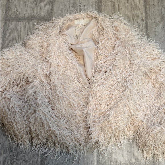 Zara Cream Feather Fringe metallic jacket - Picture 3 of 5